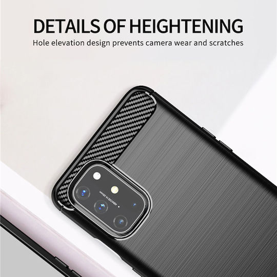 Techsuit Carbon Back Cover Σιλικόνης Μαύρο (OnePlus 9)