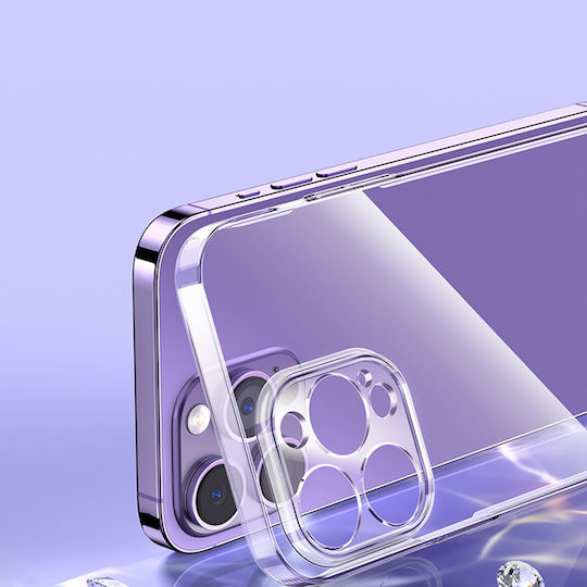 Baseus Back Cover Tempered Glass / Plastic / Silicon 1.33mm Set cu Geam Transparent (iPhone 14 Pro Max)