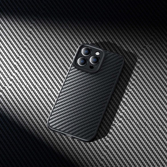 Baseus Задна корица Закалено стъкло Магнитен Черен (iPhone 14 Pro)
