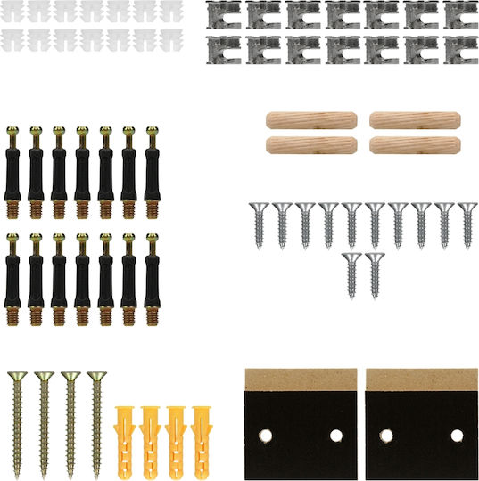 ECD Germany Diamond Pattern Κάλυμμα Καλοριφέρ από MDF Μαύρο 78x19x82cm