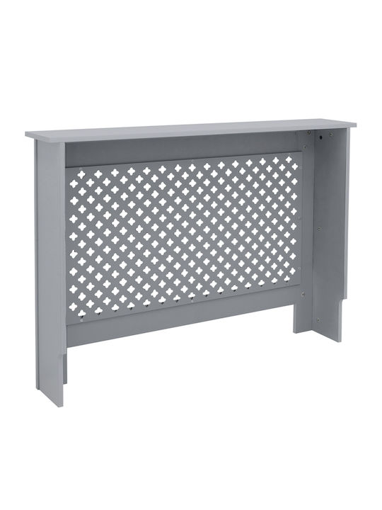 ECD Germany Diamond Pattern Radiator Cover from MDF Gray 112x19x82cm