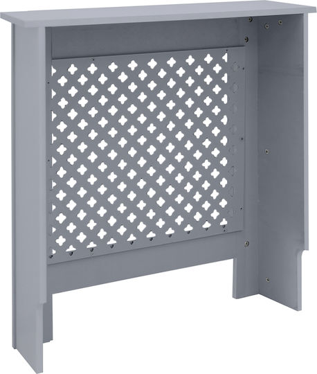 ECD Germany Diamond Pattern Heizkörperabdeckung aus MDF Grau 78x19x82cm