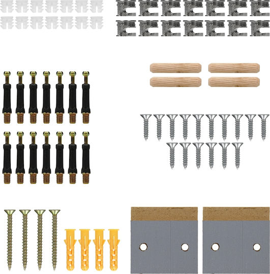 ECD Germany Country Style Калориферно Капаче от MDF Сиво 78x19x82см