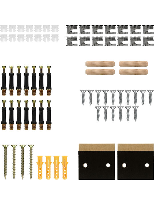 ECD Germany Country Style Radiator Cover from MDF Black 78x19x82cm