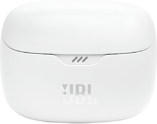 JBL Tune Beam In-ear Bluetooth Handsfree Ακουστικά με Αντοχή στον Ιδρώτα και Θήκη Φόρτισης Λευκά