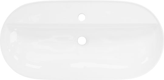 ML-Design Επικαθήμενος Νιπτήρας Κεραμικός 80x40x12cm Λευκός