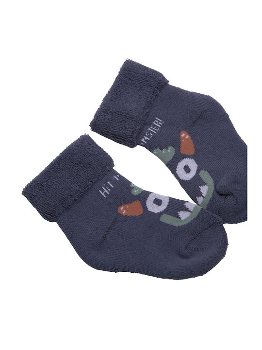 Ysabel Mora Kinderstrümpfe Knöchelsocken Grey Melange-Blue 2 Paare