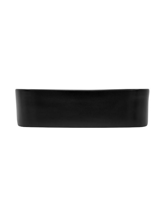 ML-Design Επικαθήμενος Νιπτήρας Κεραμικός 43x43x12cm Μαύρος