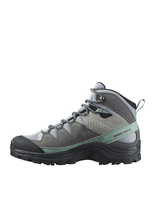 Salomon Quest Rove Γυναικεία Ορειβατικά Μποτάκια Αδιάβροχα με Μεμβράνη Gore-Tex Γκρι