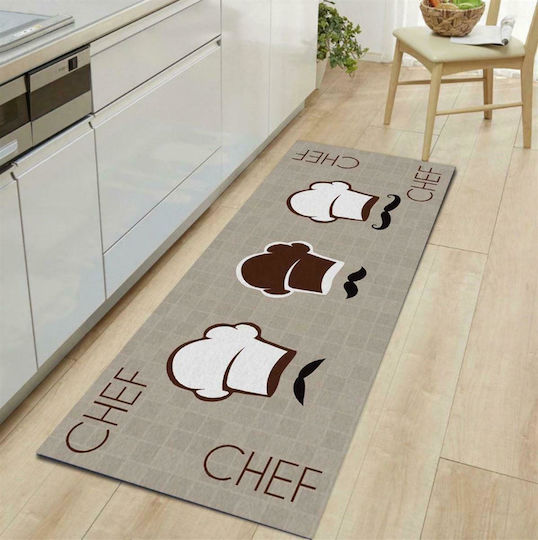 Dimcol Chef 255 Χαλάκι Κουζίνας Διάδρομος 67x150cm 1431422315625500 Καφέ