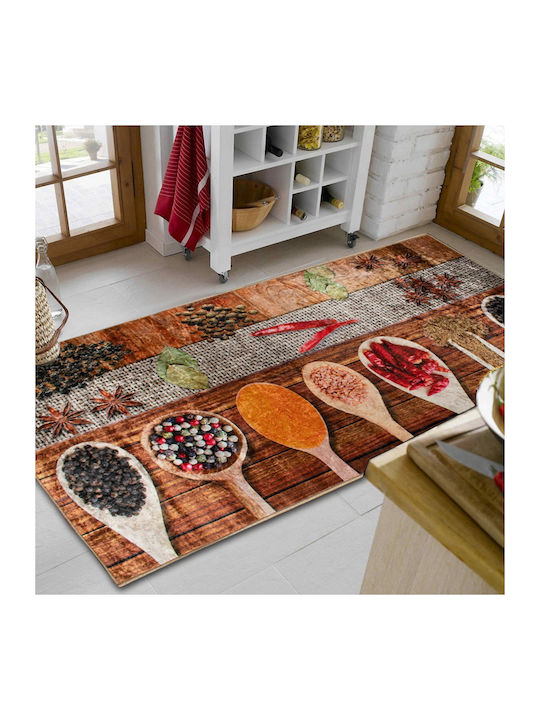 Dimcol Spices 252 Kitchen Mat Runner with Anti-slip Underlay Multi 67x150εκ.