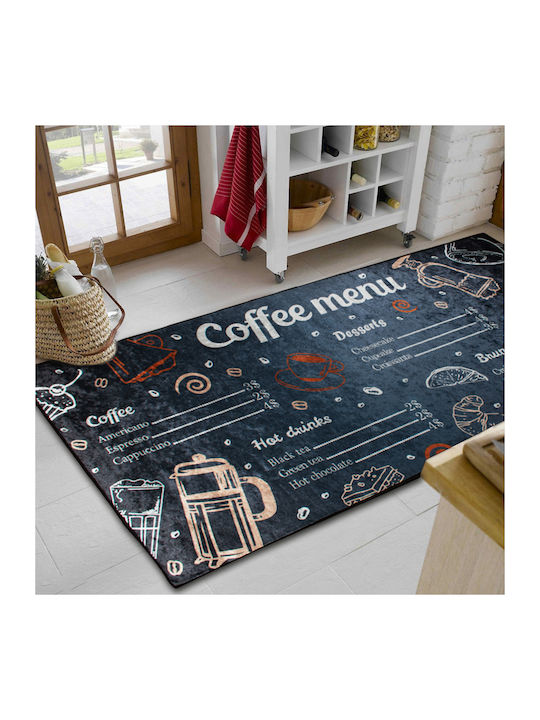 Dimcol Coffee Menu 263 Kitchen Mat Runner with Anti-slip Underlay Multi 67x150εκ.
