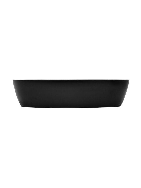 ML-Design Επικαθήμενος Νιπτήρας Κεραμικός 60.5x38.5x14cm Μαύρος