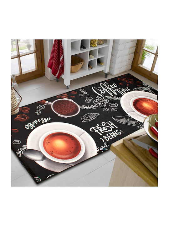 Dimcol Espresso 266 Kitchen Mat Runner with Anti-slip Underlay Multicolour 80x200εκ.