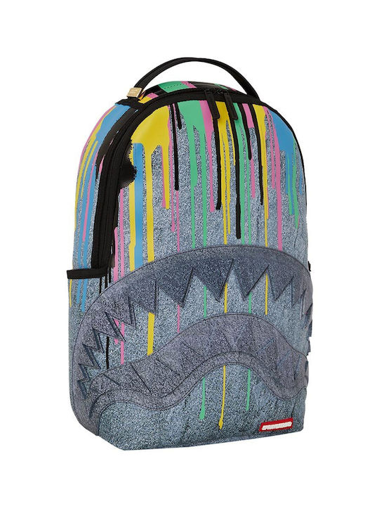 Sprayground Drippy Stone Shark School Bag Backpack Junior High-High School in Blue color