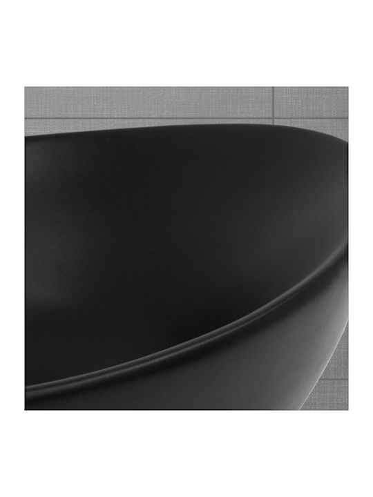 ML-Design Aufgesetztes Waschbecken Keramik 41x33.5x14.5cm Schwarz