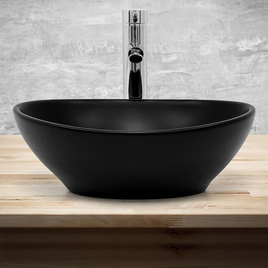 ML-Design Deasupra Blatului Chiuvetă Ceramică 41x33.5x14.5cm Negru