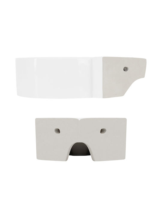 ML-Design Deasupra Blatului Chiuvetă Ceramică 45x36x13cm Alb