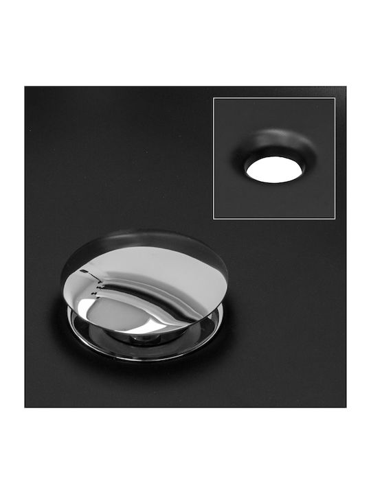 ML-Design Aufgesetztes Waschbecken Keramik 35x35x30cm Schwarz