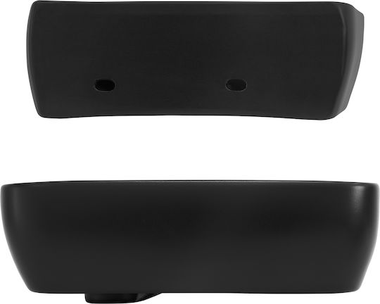 ML-Design Aufgesetztes Waschbecken Keramik 45x27x13cm Schwarz