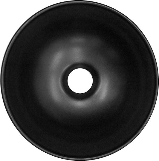 ML-Design Aufgesetztes Waschbecken Keramik 28x28x15cm Schwarz