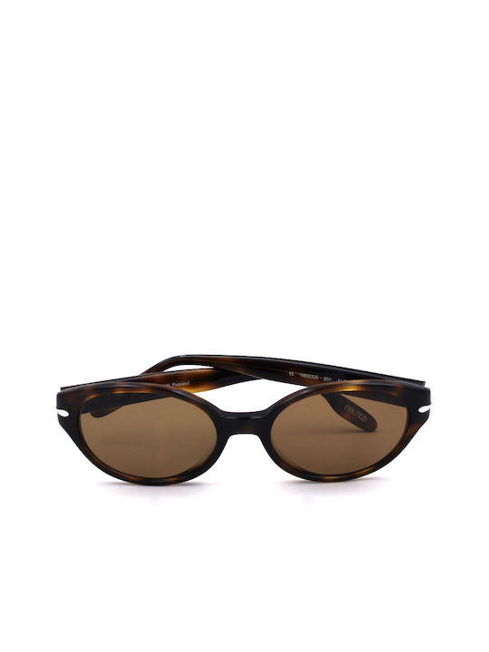 Nautica Women's Sunglasses with Brown Tartaruga Plastic Frame and Brown Lens N6000S 201