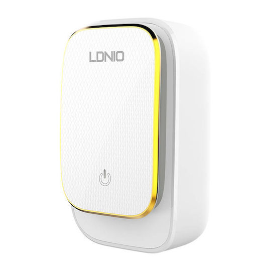 Ldnio Φορτιστής με 4 Θύρες USB-A και Καλώδιο Lightning Λευκός (A4405)