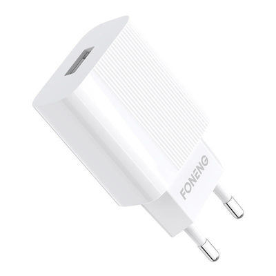 Foneng Charger with USB-A Port and Cable Lightning Whites (EU28)