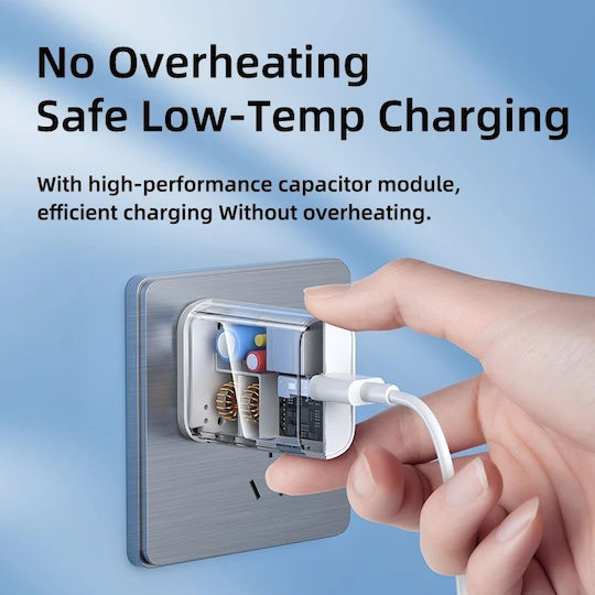 Remax Φορτιστής Χωρίς Καλώδιο με Θύρα USB-A 22.5W Quick Charge 3.0 Λευκός (RP-U72)