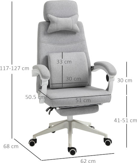 Vinsetto Bürostuhl Grau