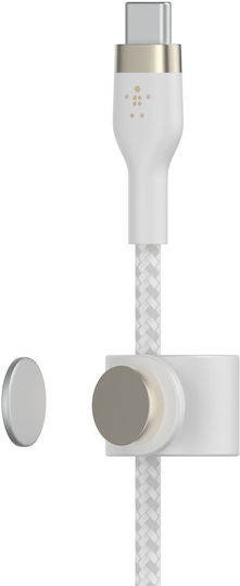 Belkin Boost Charge Pro Flex Braided USB 2.0 Cable USB-C Male - USB-C 60W PD White 1m