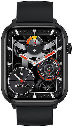 Colmi C80 Smartwatch με Παλμογράφο (Μαύρο)