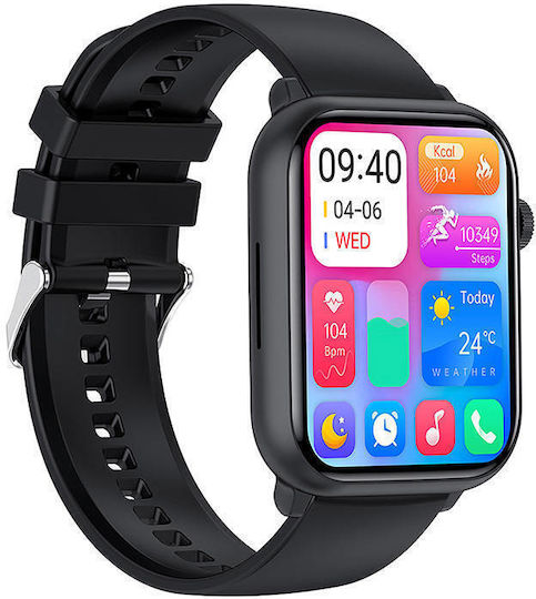 Colmi C80 Smartwatch με Παλμογράφο (Μαύρο)