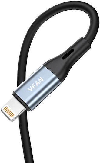 Vipfan L05 3.5mm to Lightning Cable Μαύρο 1m