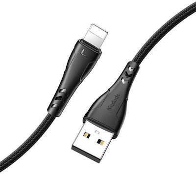Mcdodo Braided USB-A to Lightning Cable Μαύρο 0.2m (CA-7440)