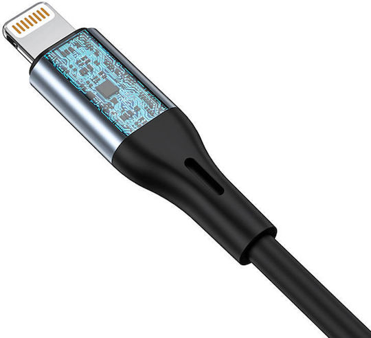 Vipfan L05 3.5mm to Lightning Cable Μαύρο 1m