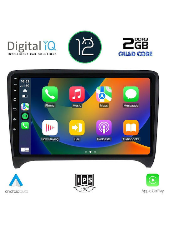 Digital IQ Auto-Audiosystem für Audi E-Commerce-Website / TT (8J) 2007-2015 (Bluetooth/USB/WiFi/GPS/Apple-Carplay/Android-Auto) mit Touchscreen 9"