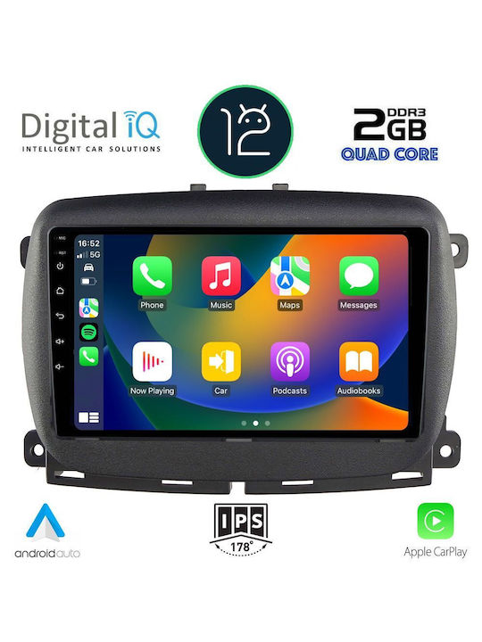 Digital IQ Ηχοσύστημα Αυτοκινήτου για Fiat 500 (Bluetooth/USB/WiFi/GPS) με Οθόνη Αφής 9"