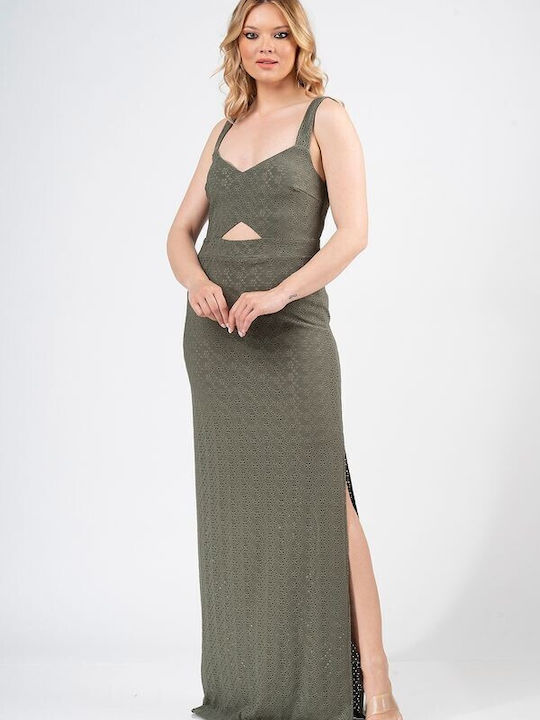 Bellino Sommer Maxi Kleid Khaki