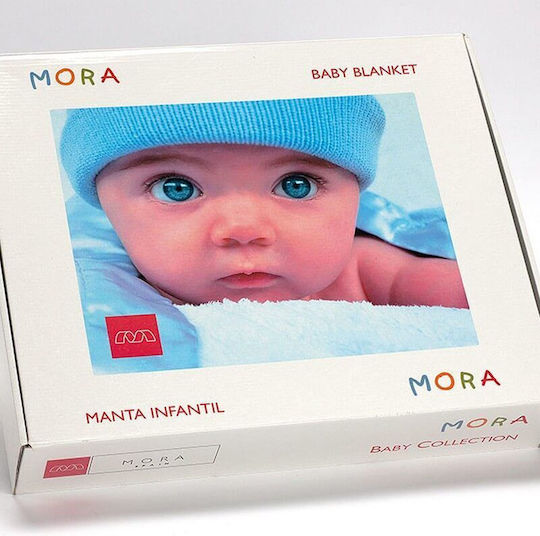 Morven Blanket Spanish Cot 3D Art Baby I04 Velvet Light Blue 110x140cm