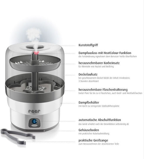 Reer Electric Baby Sterilizer for 6 Baby Bottles