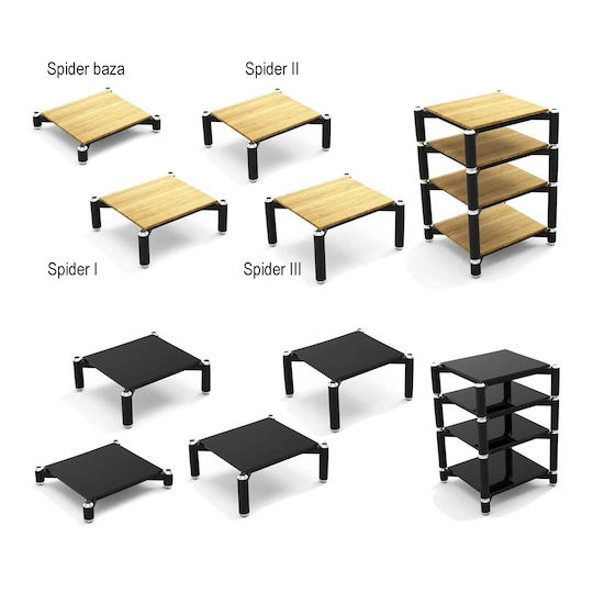 NorStone Spider 3 με 1 Ράφια Μαύρο 65.2x36.3x60.2cm