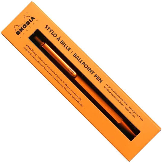 Rhodia Pen Ballpoint 0.7mm Orange with Orange Ink