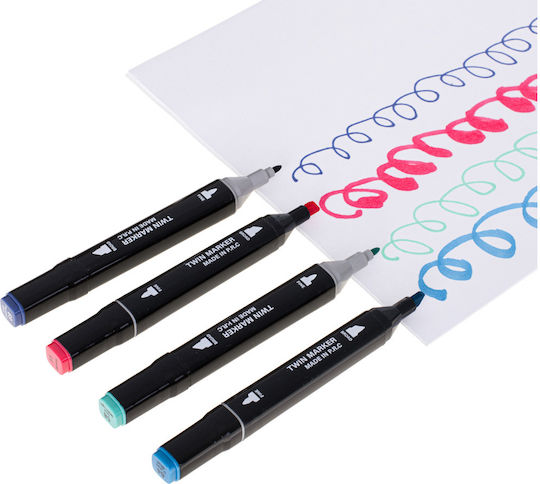 ikonka Design Markers 1mm Multicolour 48pcs