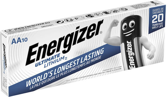 Energizer Ultimate Lithium Baterie AA 1.5V De Unică Folosință (High Performance) 10 Bucăți