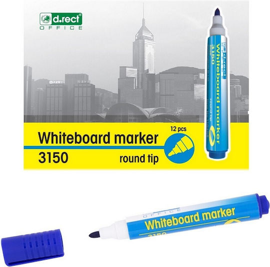 D.rect Whiteboard Marker 3mm Blue