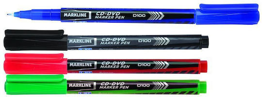 Linc CD/DVD Markers 5mm Black 10pcs