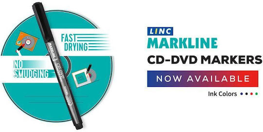 Linc Маркери за CD/DVD 5мм Зелен 10бр