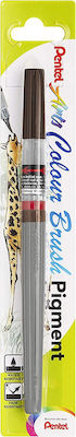 Pentel Color Brush Pigment Drawing Marker Brown 1pcs