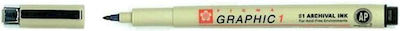 Sakura Pigma Graphic Design Marker 1mm Black